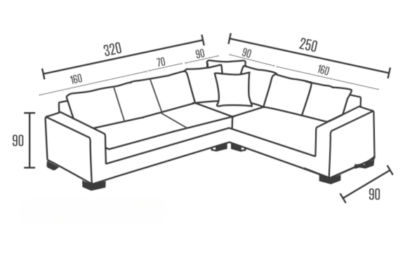 Lexus Gestepptes Ecksofa