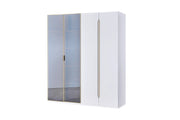 Athena 4-türiger Schrank (Glastür)