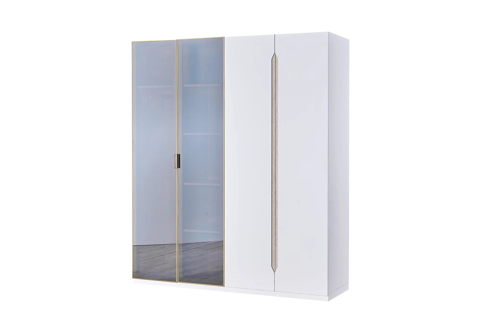 Athena 4-türiger Schrank (Glastür)