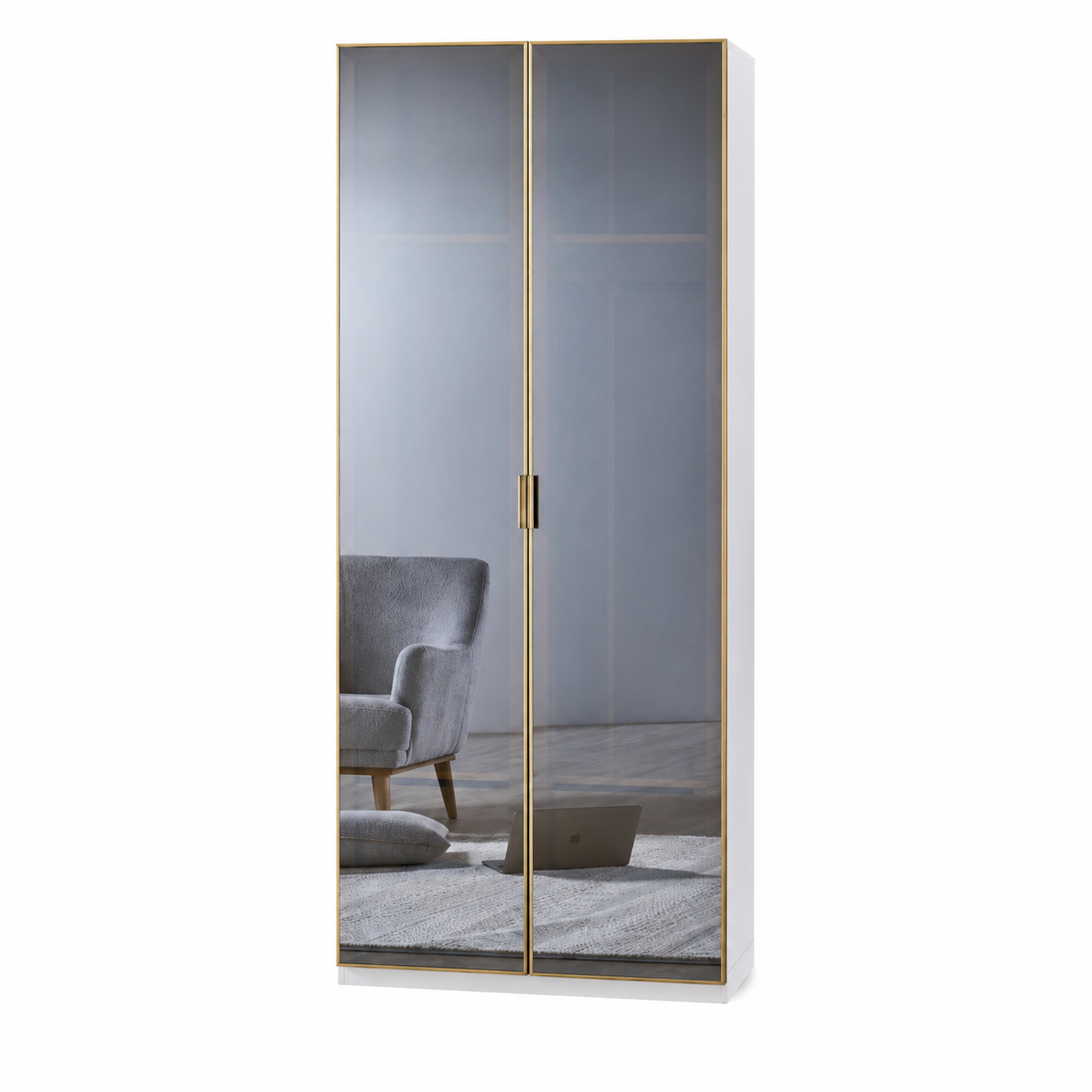 Athena 2-türiger Schrank (Glastür)