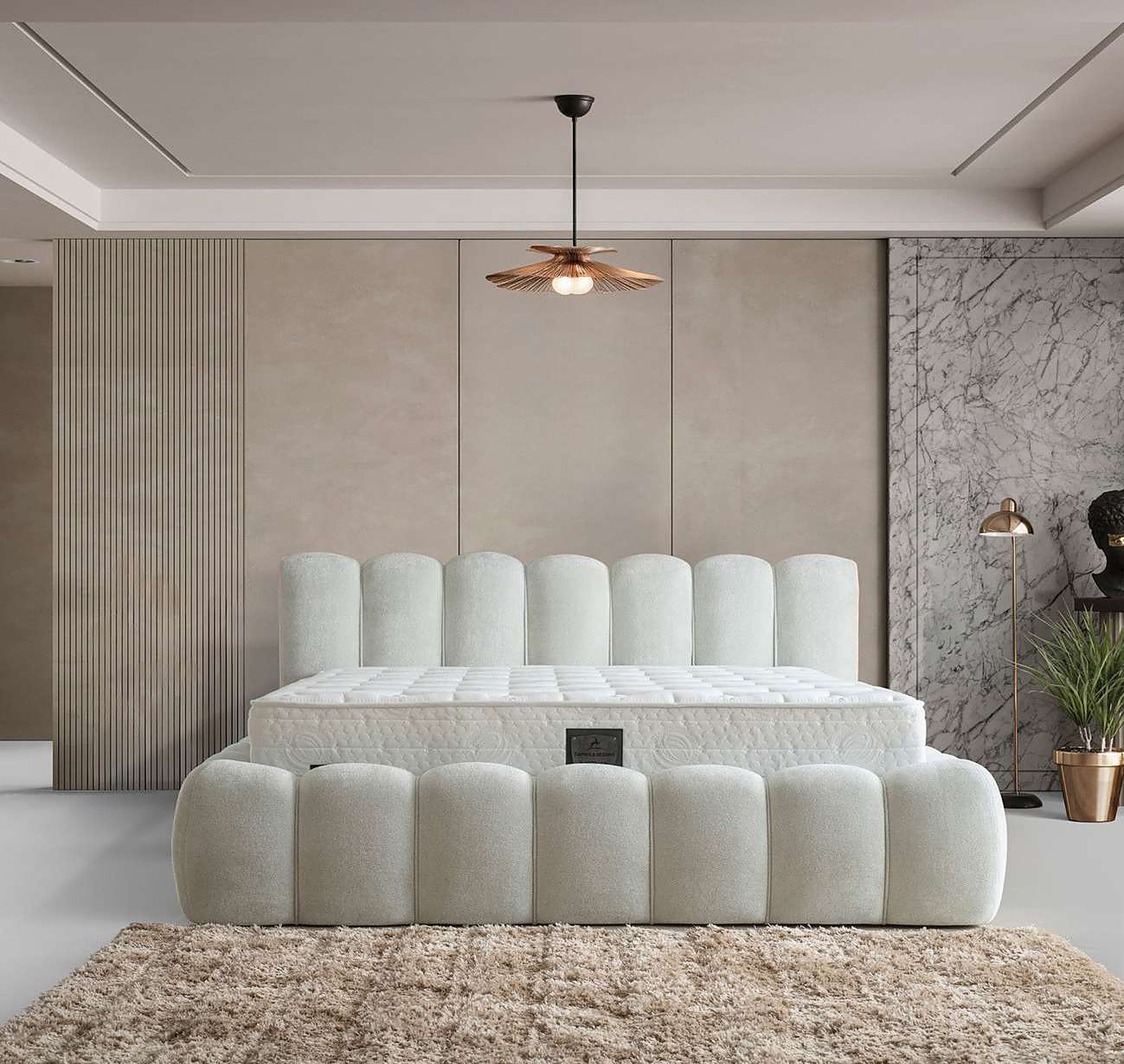 Best ohne Stauraum Bett-Set mit Matratze