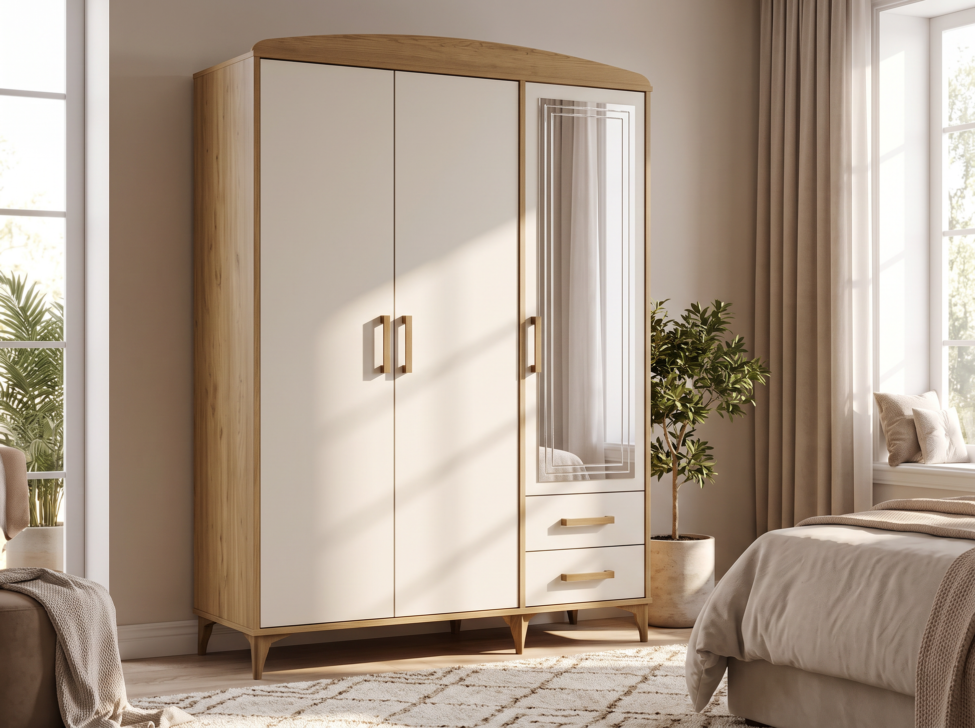 Karmen 3-türiger Kleiderschrank