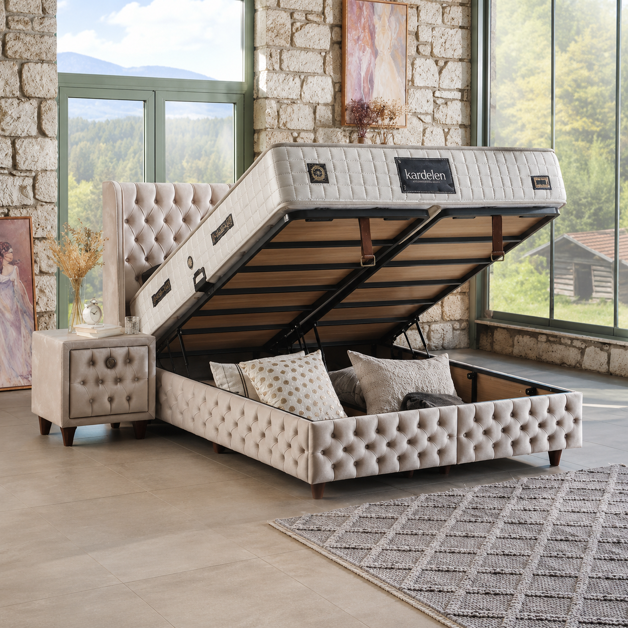Kardelen Plus Bett-Set mit Matratze