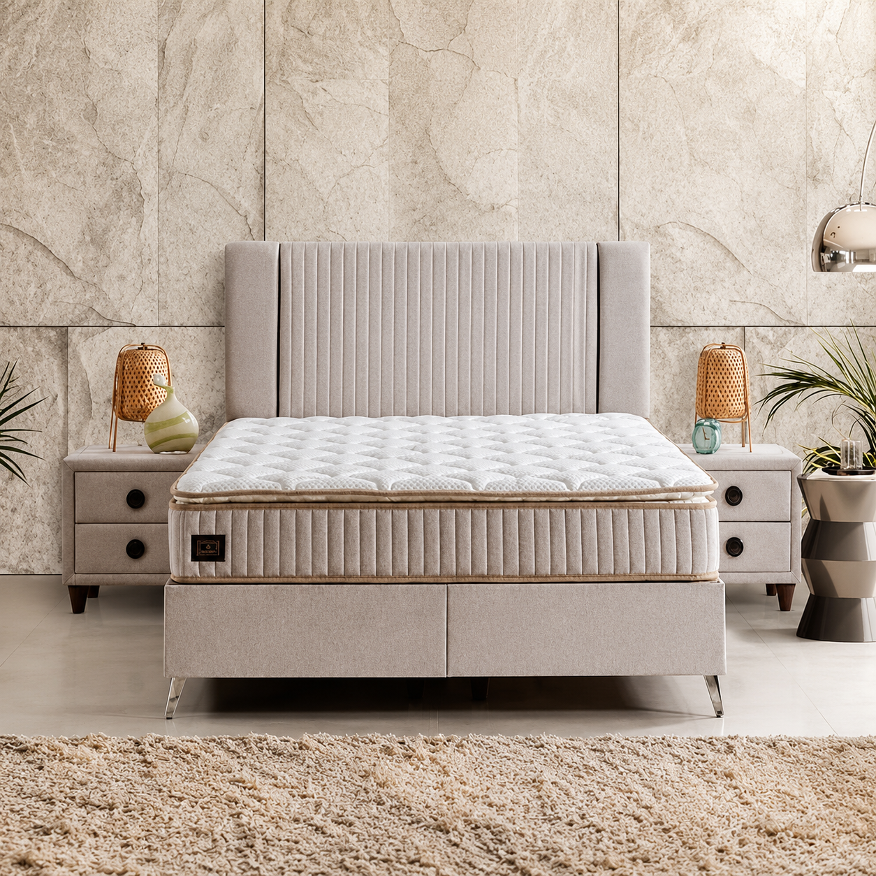 Lucca mit Stauraum Bett-Set mit Matratze