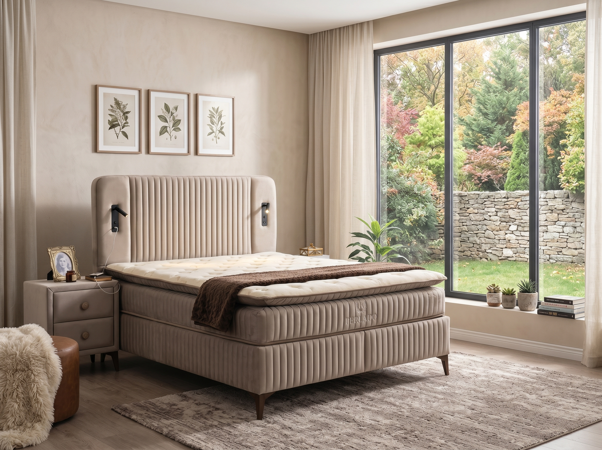 Perlado Bett-Set mit Matratze