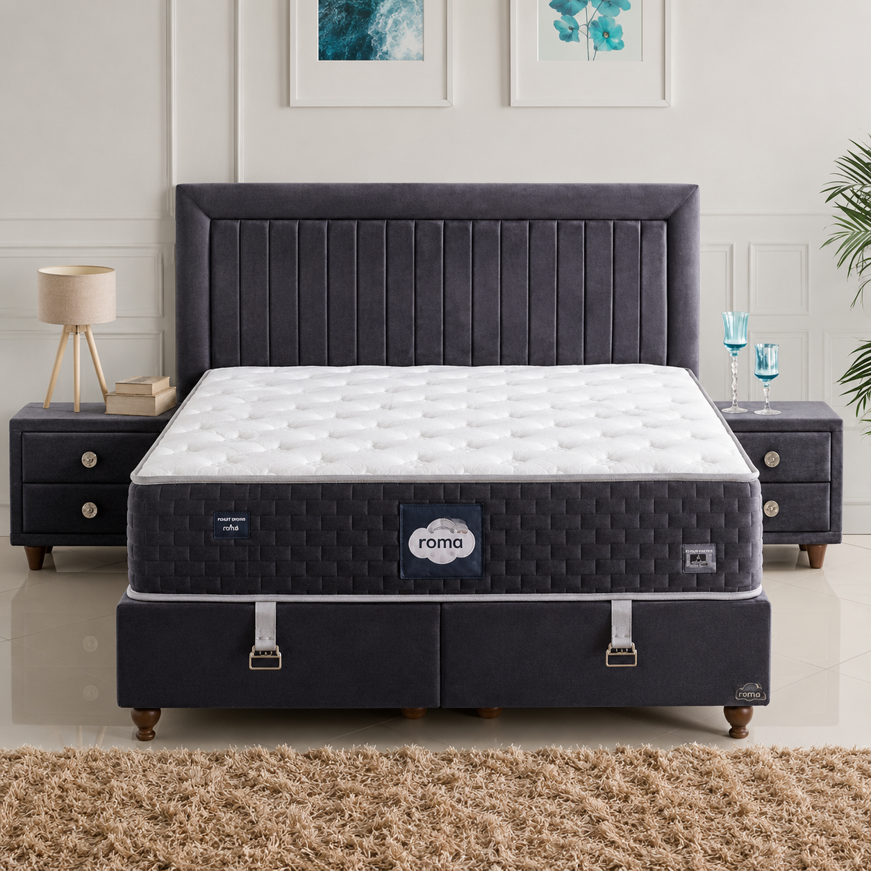 Roma Bett-Set mit Matratze