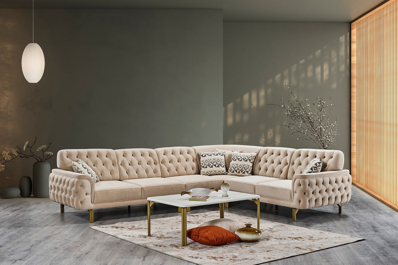 Lexus Gestepptes Ecksofa